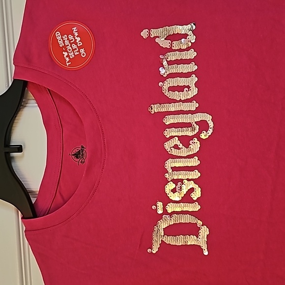 NWT - Disney Parks - Bright Pink Sequin Tee - New With Tag - Picture 3 of 6